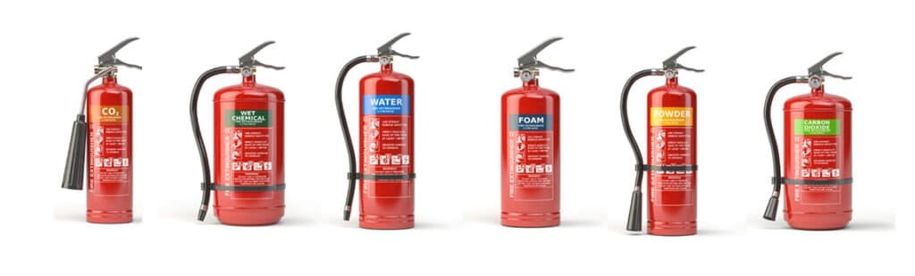 fire extinguishers on board
