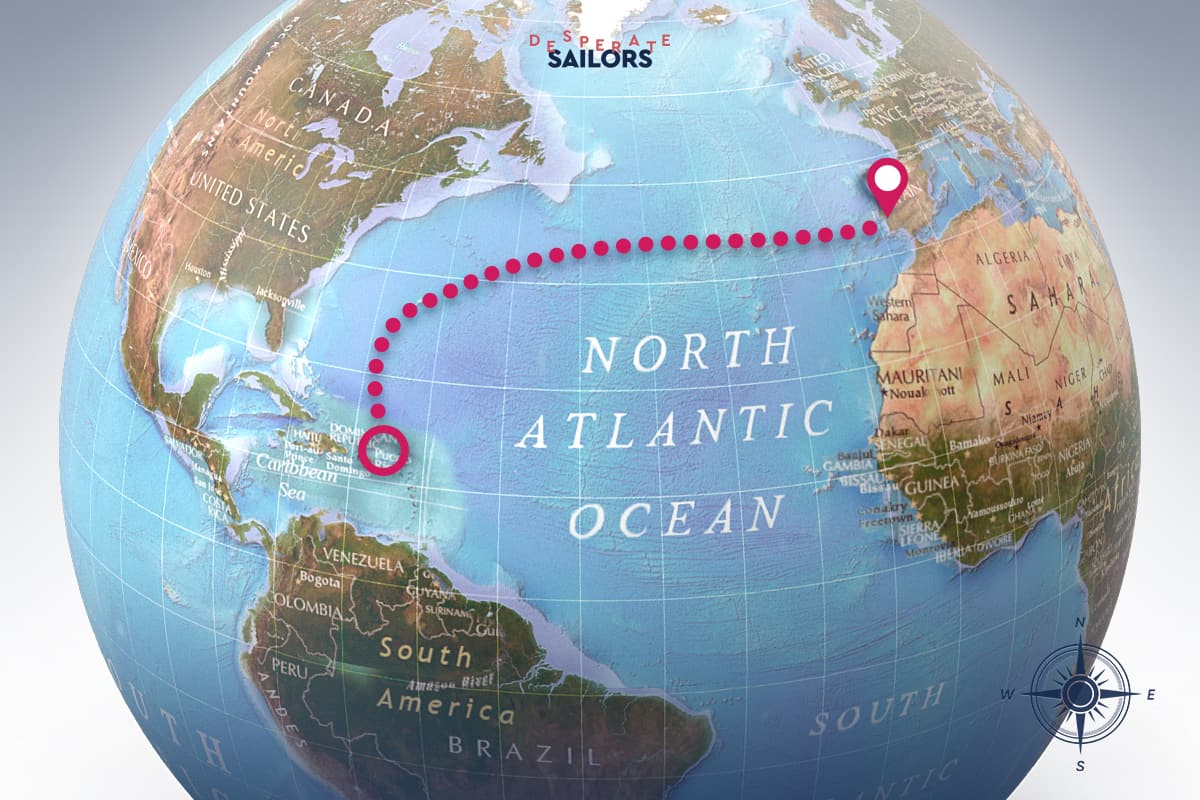 Sail Across The Atlantic From West To East